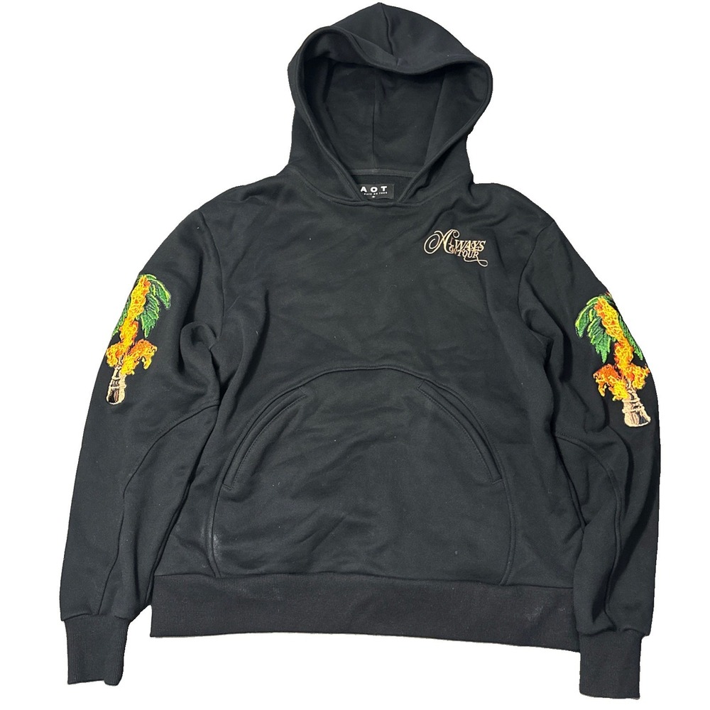 AOT ALWAYS ON TOUR HOODIE Mens Size Small Rare Black